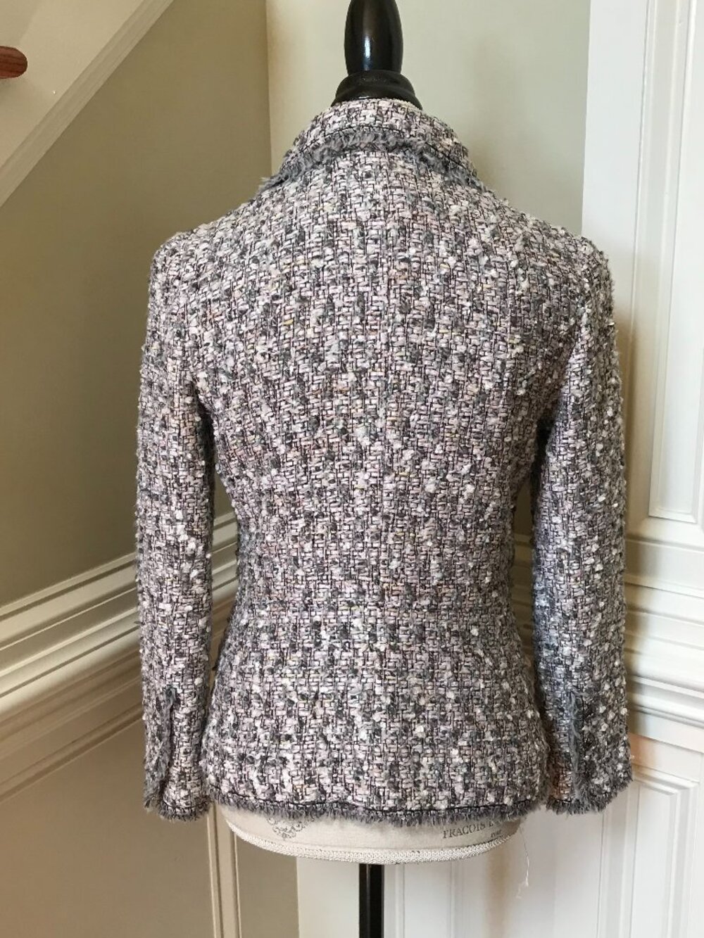Chanel Lesage Tweed Blazer Jacket Womens 40 US 6 Pink Gray Vintage 2004 Runway - Picture 12 of 14